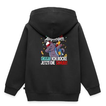 Kita Abgänger - Kinder Premium Organic Hoodie - Schwarz - Hinten - AI Model Kid Male (0cm)