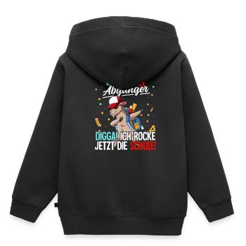 Kita Abgänger - Kinder Premium Organic Hoodie - Schwarz - Hinten - AI Model Kid Male (0cm)