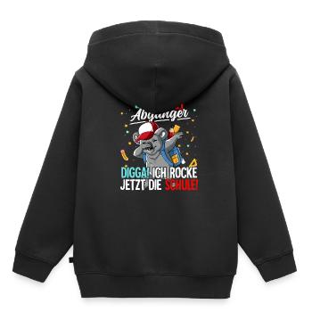 Kita Abgänger - Kinder Premium Organic Hoodie - Schwarz - Hinten - AI Model Kid Male (0cm)