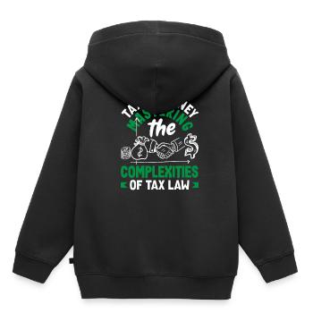 Tax Attorney Mastering the Complexities of Tax Law - Kids Premium Organic Hoodie - black - Back - AI Model Kid Male (0cm)