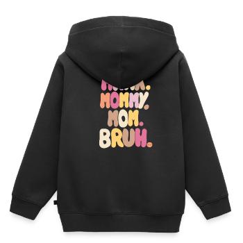 Umarmen Sie die Mutterschaft mit unserem Mom - Kinder Premium Organic Hoodie - Schwarz - Hinten - AI Model Kid Male (0cm)