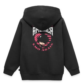 Emoticon Make America Emo Again Emocore Aesthetic - Kinder Premium Organic Hoodie - Schwarz - Hinten - AI Model Kid Male (0cm)