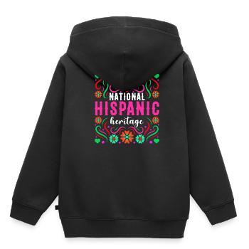 National Hispanic Heritage Holiday Heritage - Kids Premium Organic Hoodie - black - Back - AI Model Kid Male (0cm)