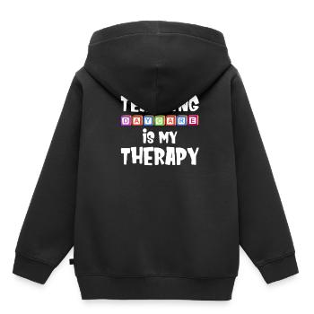Les cours de maternelle sont mes - Sweat Premium à capuche enfant bio - noir - Dos - AI Model Kid Male (0cm)