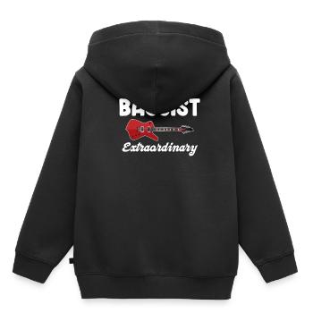 Bassiste, Extraordinaire, Guitariste, Metalcore, E-bass - Sweat Premium à capuche enfant bio - noir - Dos - AI Model Kid Male (0cm)