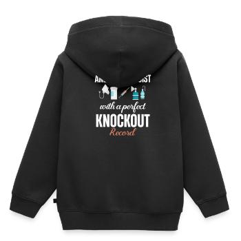 Anesthésiste avec un dossier d’élimination parfait - Sweat Premium à capuche enfant bio - noir - Dos - AI Model Kid Male (0cm)