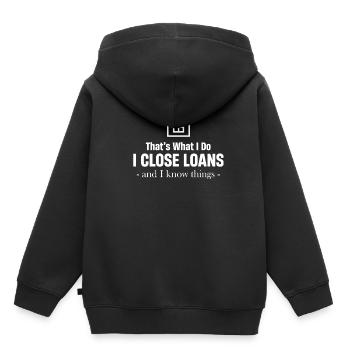 Das Ist Es, Was Ich Tue, Ich Schließe Kredite Ab - Kinder Premium Organic Hoodie - Schwarz - Hinten - AI Model Kid Male (0cm)