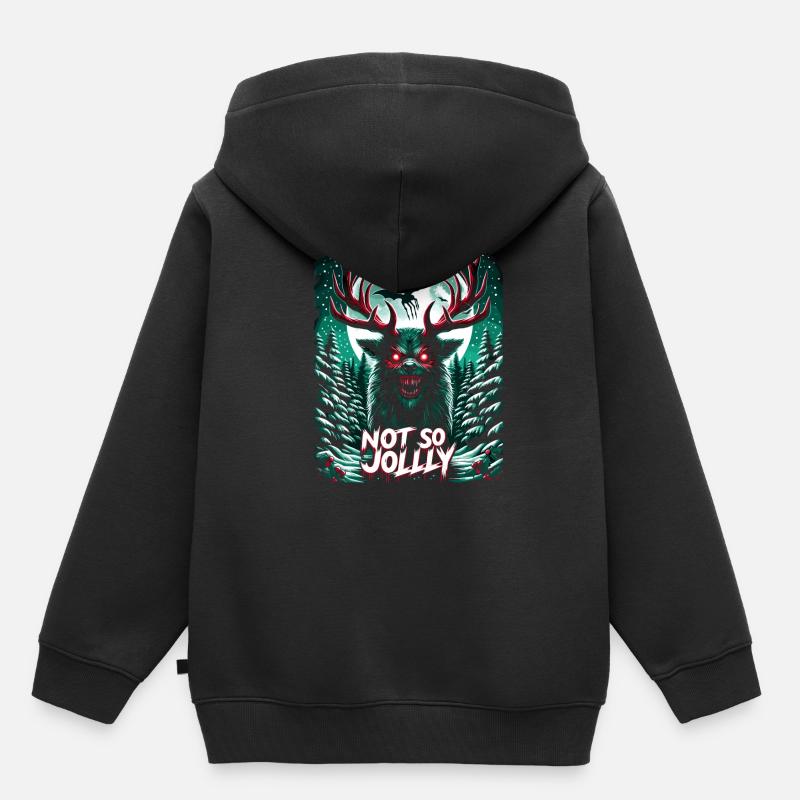 Pas si joyeux Festif Slasher Candy Cane Menace - Sweat Premium à capuche enfant bio - noir