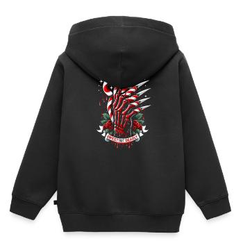 Griffes de canne à sucre douces mais mortelles menaçantes - Sweat Premium à capuche enfant bio - noir - Dos - AI Model Kid Male (0cm)