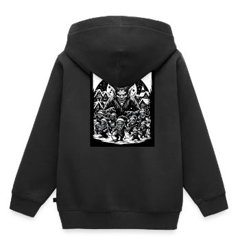Krampus Night Celebration Christmas Demon - Kinder Premium Organic Hoodie - Schwarz - Hinten - AI Model Kid Male (0cm)