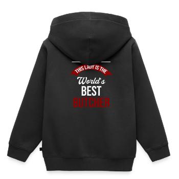 This lady is the best - Kids Premium Organic Hoodie - black - Back - AI Model Kid Male (0cm)