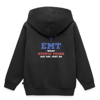 Ich Bin Dein Rettungssanitäter Was Für Eine - Kinder Premium Organic Hoodie - Schwarz - Hinten - AI Model Kid Male (0cm)