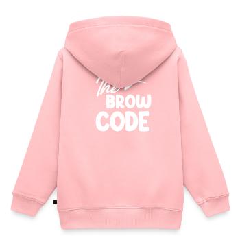 The brow code eyebrow beautician - Kids Premium Organic Hoodie - rose - Back - AI Model Kid Female (0cm)