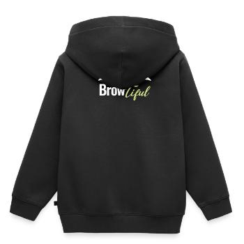 Browtiful Esthéticienne des sourcils Esthéticienne - Sweat Premium à capuche enfant bio - noir - Dos - AI Model Kid Male (0cm)