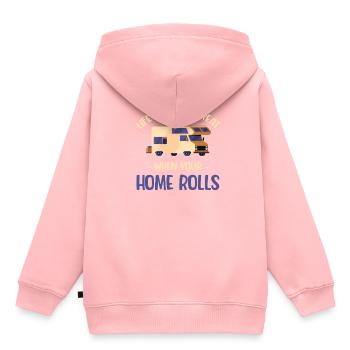 Life is always beautiful when your home - Kids Premium Organic Hoodie - rose - Back - AI Model Kid Female (0cm)