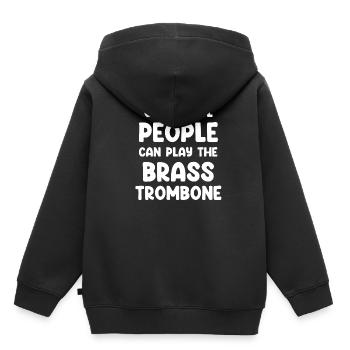 Seules les personnes cool peuvent jouer du trombones en cuivre - Sweat Premium à capuche enfant bio - noir - Dos - AI Model Kid Male (0cm)