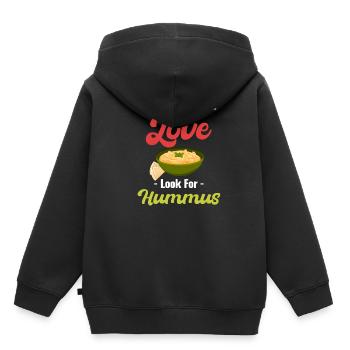 Suchen Sie Nicht Nach Liebe, Suchen Sie Nach - Kinder Premium Organic Hoodie - Schwarz - Hinten - AI Model Kid Male (0cm)