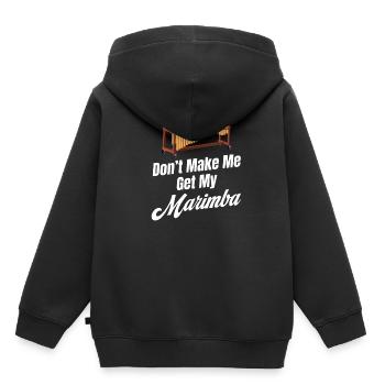 Don't Make Me Get My Marimba Orchestra Posaune - Kinder Premium Organic Hoodie - Schwarz - Hinten - AI Model Kid Male (0cm)