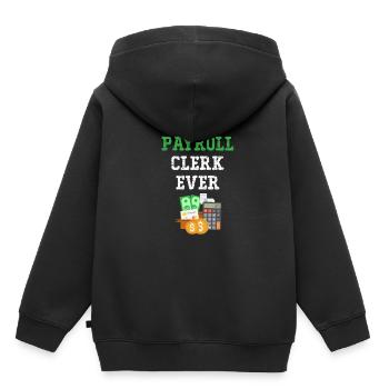 Lohn und Ge Bester Lohn- Und Gehaltsabrechnungskau - Kinder Premium Organic Hoodie - Schwarz - Hinten - AI Model Kid Male (0cm)