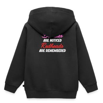 Les blondes se font remarquer Les rousses restent à la maison - Sweat Premium à capuche enfant bio - noir - Dos - AI Model Kid Male (0cm)