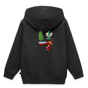 Insectes 4 Anniversaire - Sweat Premium à capuche enfant bio - noir - Dos - AI Model Kid Male (0cm)