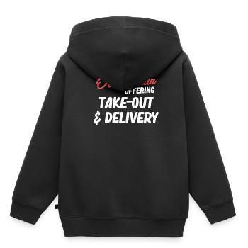 Obstetrician offers gynecologist takeaway - Kids Premium Organic Hoodie - black - Back - AI Model Kid Male (0cm)