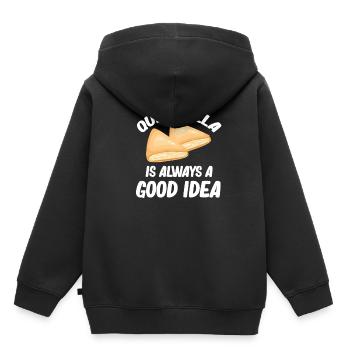 La quesadilla est toujours une bonne idée - Sweat Premium à capuche enfant bio - noir - Dos - AI Model Kid Male (0cm)