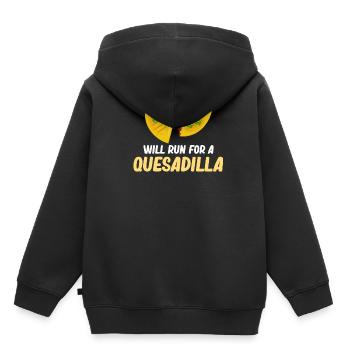 Courses pour un Quesadilla Burritos Argentine - Sweat Premium à capuche enfant bio - noir - Dos - AI Model Kid Male (0cm)