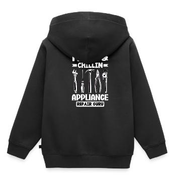 Réparer et refroidir le gourou de la réparation d’appareils électroménagers - Sweat Premium à capuche enfant bio - noir - Dos - AI Model Kid Male (0cm)
