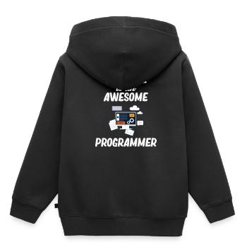 This girl is a fantastic - Kids Premium Organic Hoodie - black - Back - AI Model Kid Male (0cm)