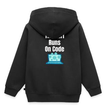 This Girl Runs On Codes Programmer - Kids Premium Organic Hoodie - black - Back - AI Model Kid Male (0cm)