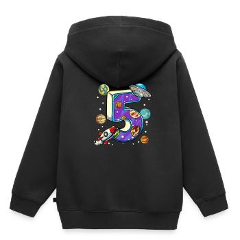 5 Birthday Space Space Astronaut 5 Years - Kids Premium Organic Hoodie - black - Back - AI Model Kid Male (0cm)