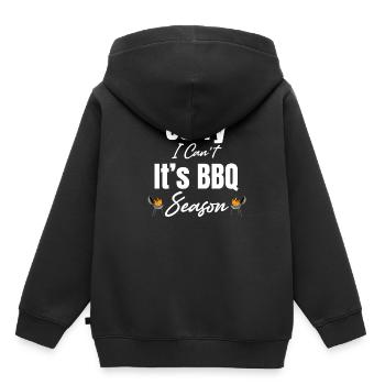 Tut Mir Leid, Ich Kann Nicht, Es Ist Grillsaison, - Kinder Premium Organic Hoodie - Schwarz - Hinten - AI Model Kid Male (0cm)