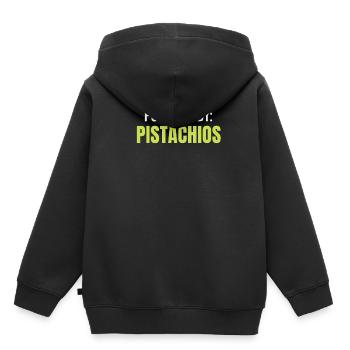 Propulsé par une garniture de crème glacée à la pistache - Sweat Premium à capuche enfant bio - noir - Dos - AI Model Kid Male (0cm)