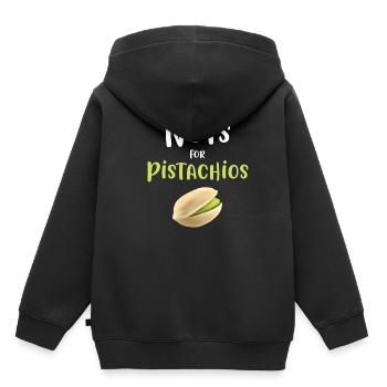 Noix pour pistaches Pistache Lover Topping - Sweat Premium à capuche enfant bio - noir - Dos - AI Model Kid Male (0cm)