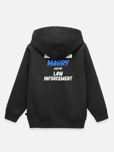 Echte Frauen Sind Strafverfolgungs-, - Kinder Premium Organic Hoodie - Schwarz