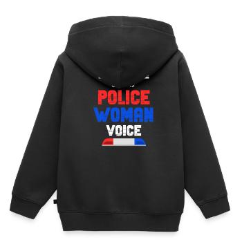 Zwinge Mich Nicht Dazu, Meine Polizistin Zu - Kinder Premium Organic Hoodie - Schwarz - Hinten - AI Model Kid Male (0cm)