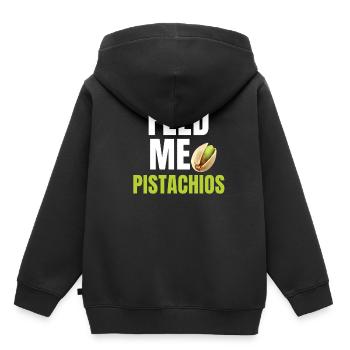 Nourrissez-moi un amateur de crème glacée à la pistache avec - Sweat Premium à capuche enfant bio - noir - Dos - AI Model Kid Male (0cm)