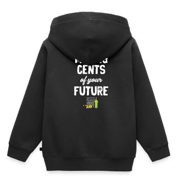 Verdienen Sie Cents Aus Ihrem Zukünftigen - Kinder Premium Organic Hoodie - Schwarz - Hinten - AI Model Kid Male (0cm)