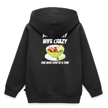 Rendre ma femme folle - Sweat Premium à capuche enfant bio - noir - Dos - AI Model Kid Male (0cm)