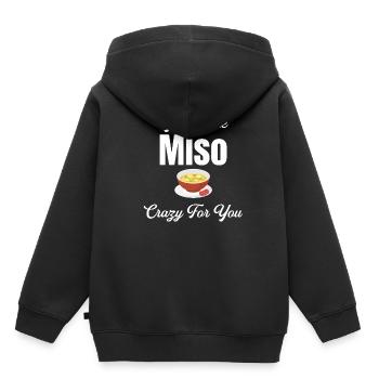 Ils rendent le miso fou du chinois - Sweat Premium à capuche enfant bio - noir - Dos - AI Model Kid Male (0cm)
