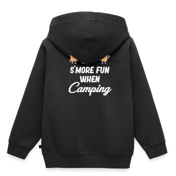 Mehr Spaß Beim Camping, Glamping, Rucksackreisen - Kinder Premium Organic Hoodie - Schwarz - Hinten - AI Model Kid Male (0cm)