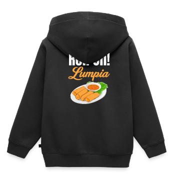 Continuez à rouler ! Lumpia Pinoy Shanghai Lover Adobo - Sweat Premium à capuche enfant bio - noir - Dos - AI Model Kid Male (0cm)