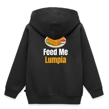 Nourrissez-moi Lumpia Pinoy Shanghai Lover Adobo - Sweat Premium à capuche enfant bio - noir - Dos - AI Model Kid Male (0cm)
