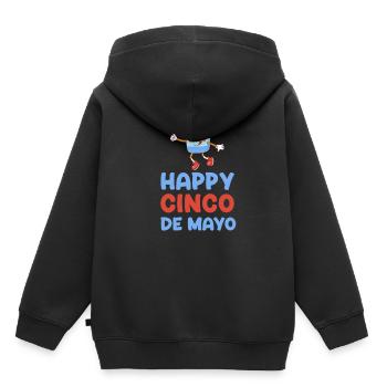 Happy Cinco De Mayo Mayonnaise Drôle Sucrée - Sweat Premium à capuche enfant bio - noir - Dos - AI Model Kid Male (0cm)
