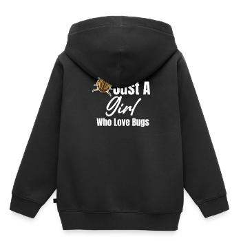 Nur Ein Mädchen, Das Insekten Liebt, Entomologe, - Kinder Premium Organic Hoodie - Schwarz - Hinten - AI Model Kid Male (0cm)