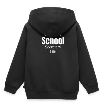 Livin' The School Secretary Life Assistant - Kinder Premium Organic Hoodie - Schwarz - Hinten - AI Model Kid Male (0cm)