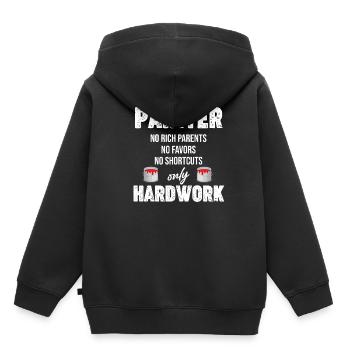 Painters No rich parents No favors - Kids Premium Organic Hoodie - black - Back - AI Model Kid Male (0cm)