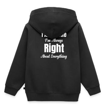 Ich Bin Eine Ehefrau, Ich Habe In Allem Immer - Kinder Premium Organic Hoodie - Schwarz - Hinten - AI Model Kid Male (0cm)