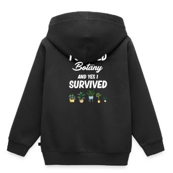 Ich Habe Botanik Studiert Und Ja, Ich Habe - Kinder Premium Organic Hoodie - Schwarz - Hinten - AI Model Kid Male (0cm)